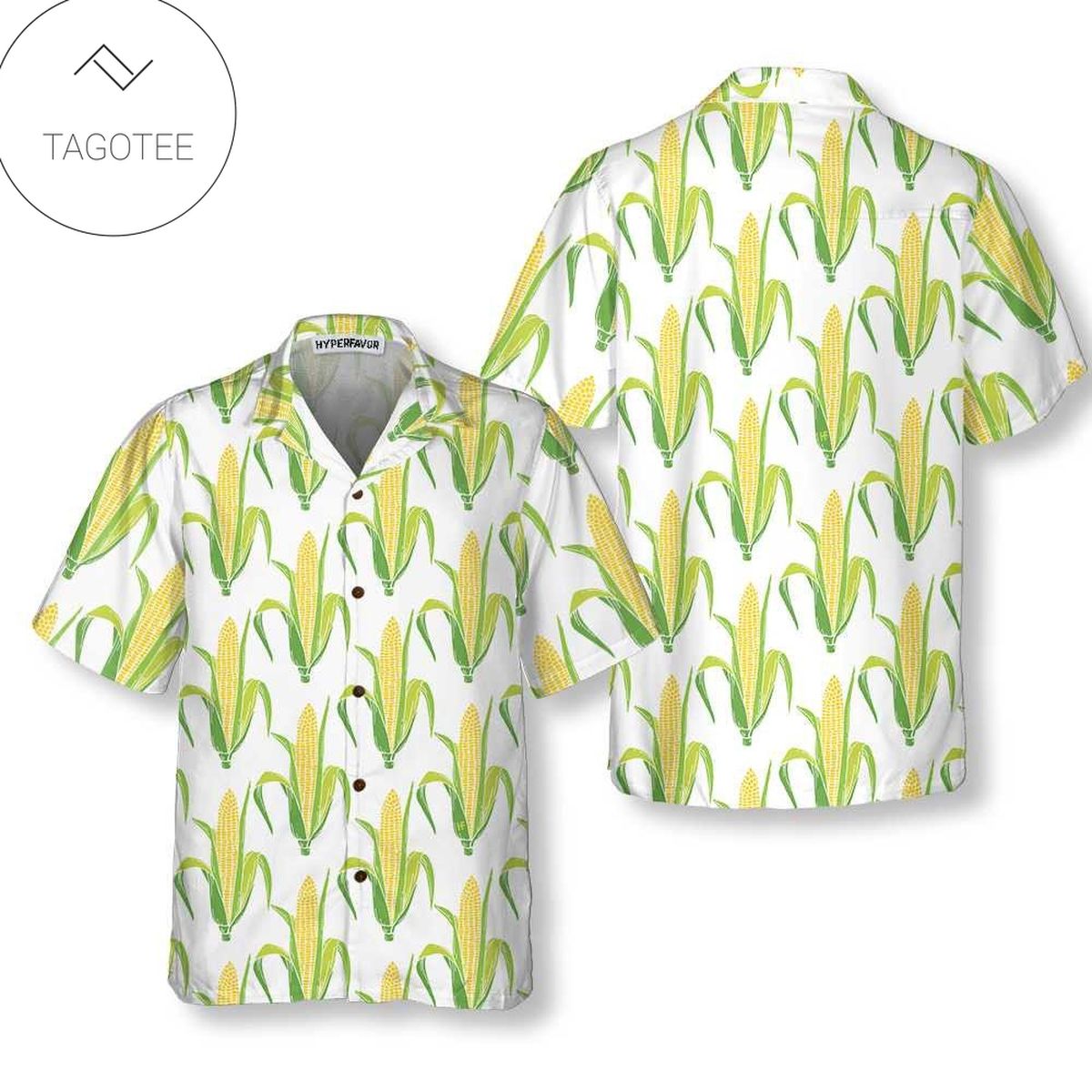 Yellow Floral Golf Club And Ball Hawaiian Shirt