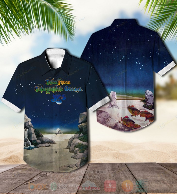 Yes band Tales from Topographic Oceans blue Hawaiian Shirt