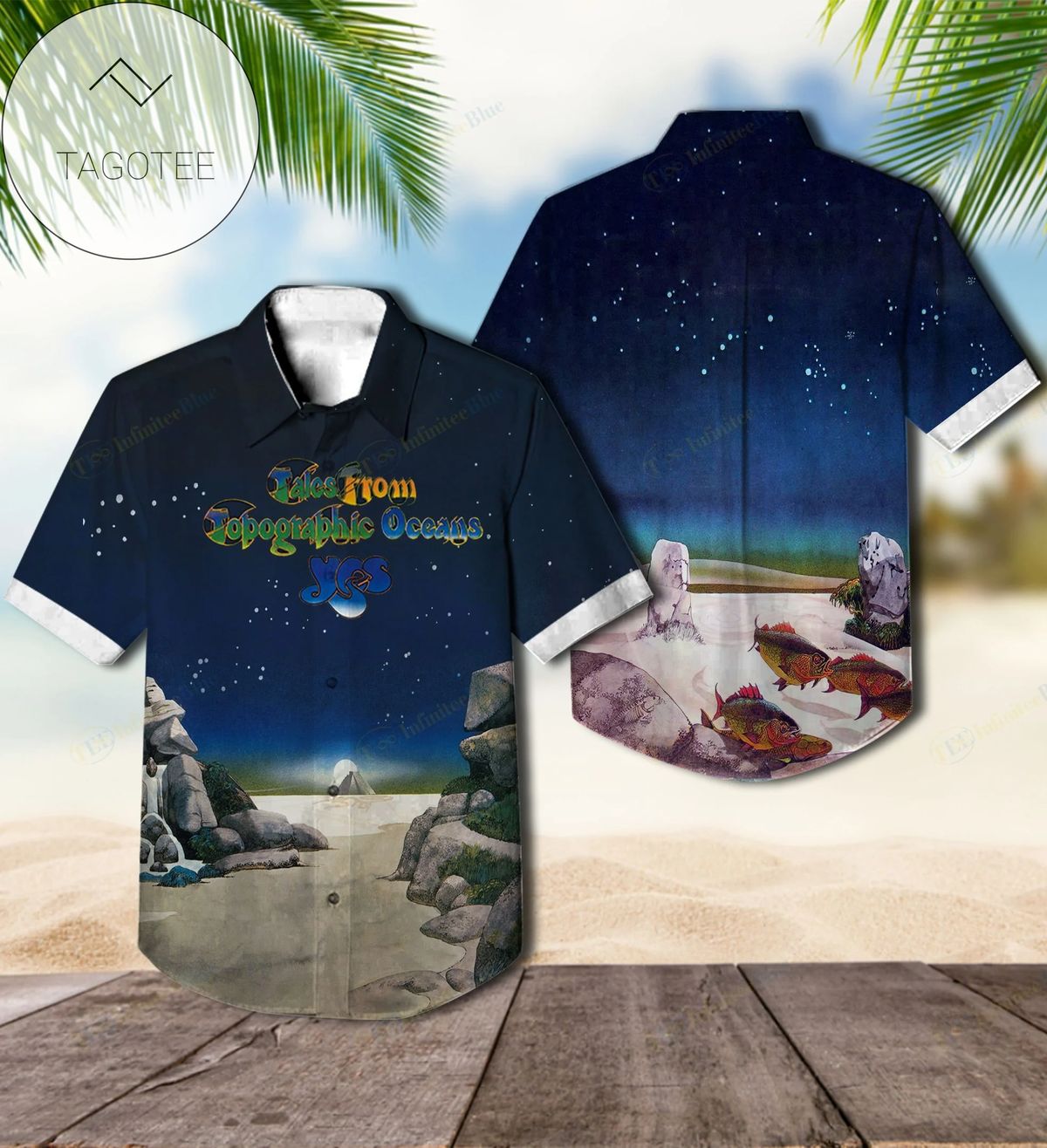 Yes Tales From Topographic Oceans Album Cover Hawaiian Shirt