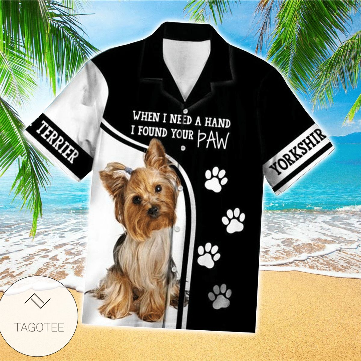 Yorkshire Terrier Vacation Hawaiian Shirt For Men With Vibrant Colors And Textures