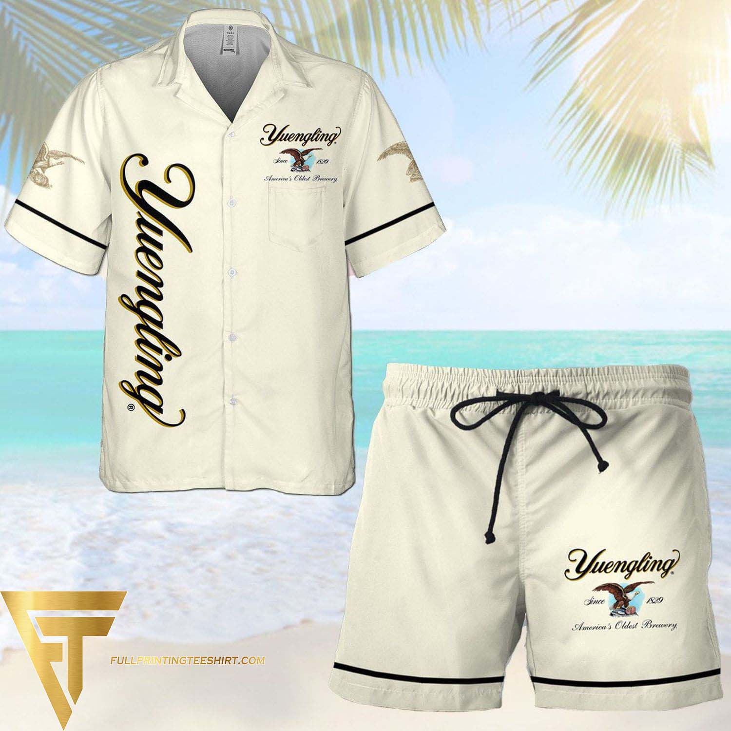 Yuengling Beer All Over Print Summer Combo Hawaiian Shirt And Beach Shorts