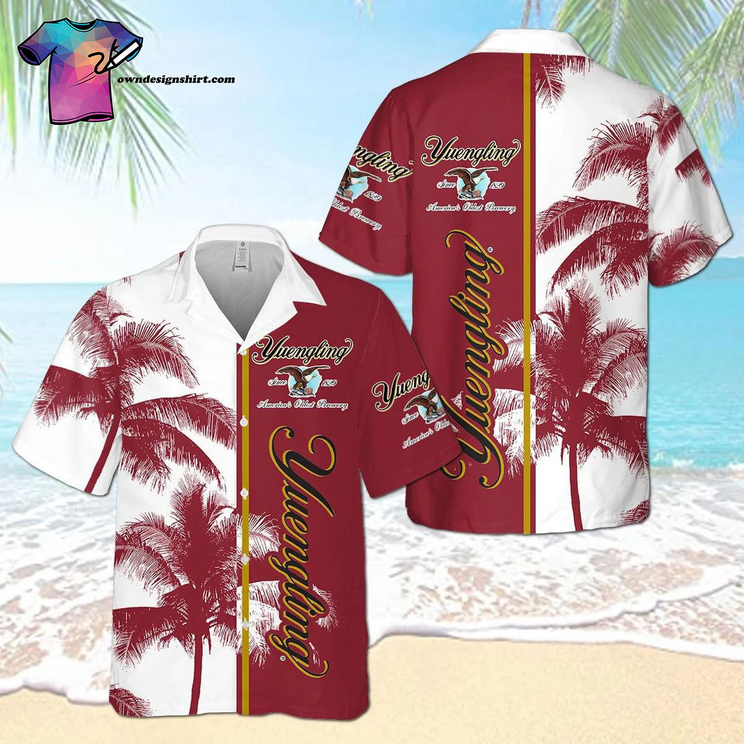 Yuengling Beer Palm Tree Summer Outfits Hawaiian Shirt