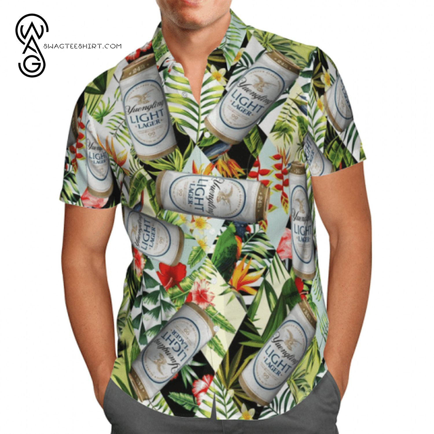 Yuengling Light Lager Beer Summer Vibes Hawaiian Shirt