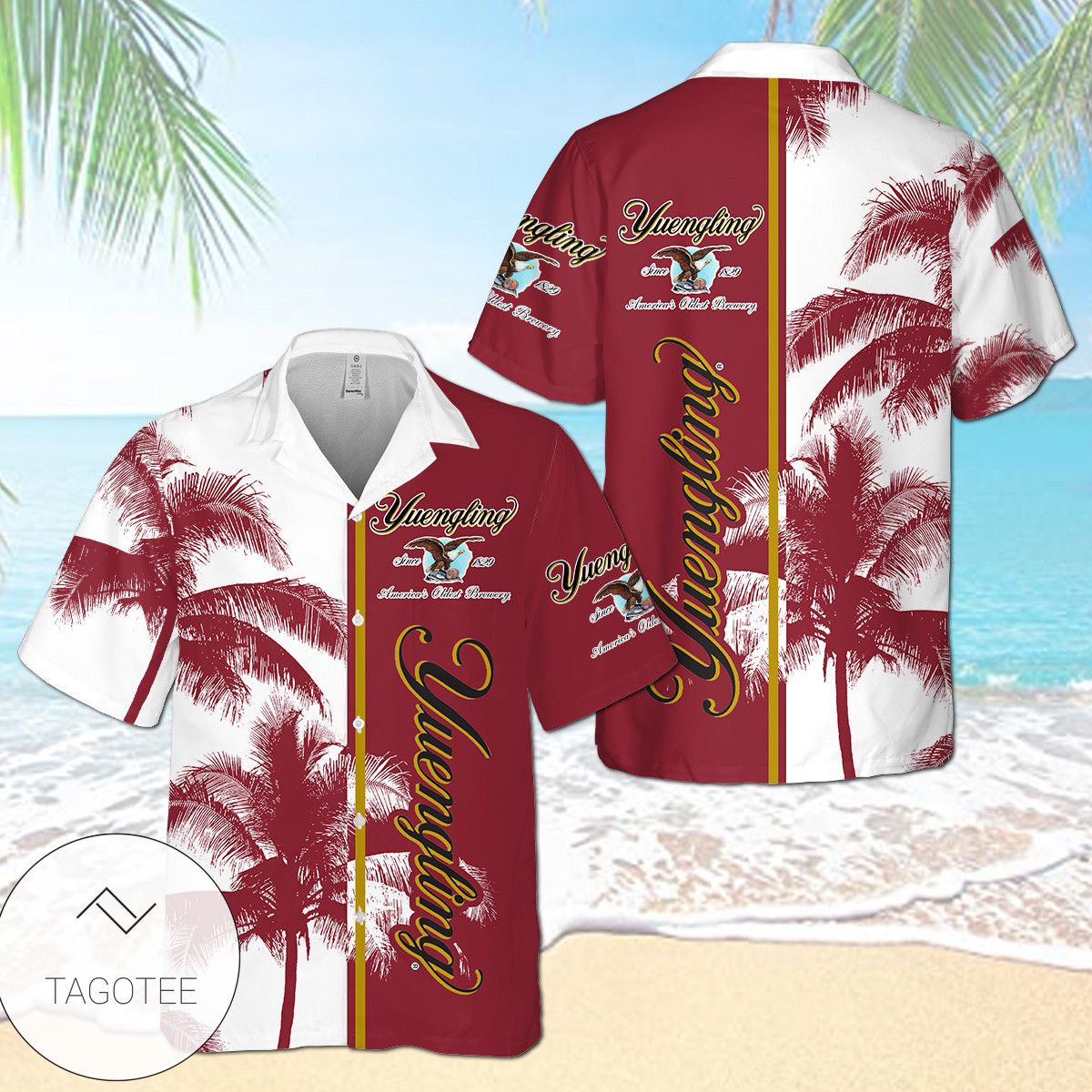 Yuengling US Flag Hawaiian Shirt