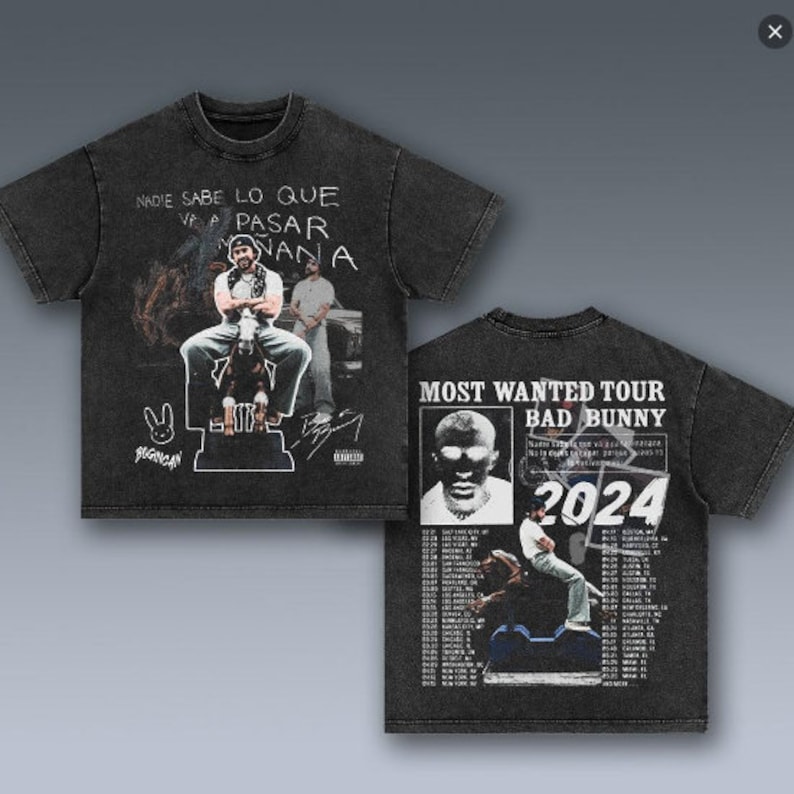 bad bunny most wanted tour t shirt 2564 9h3af