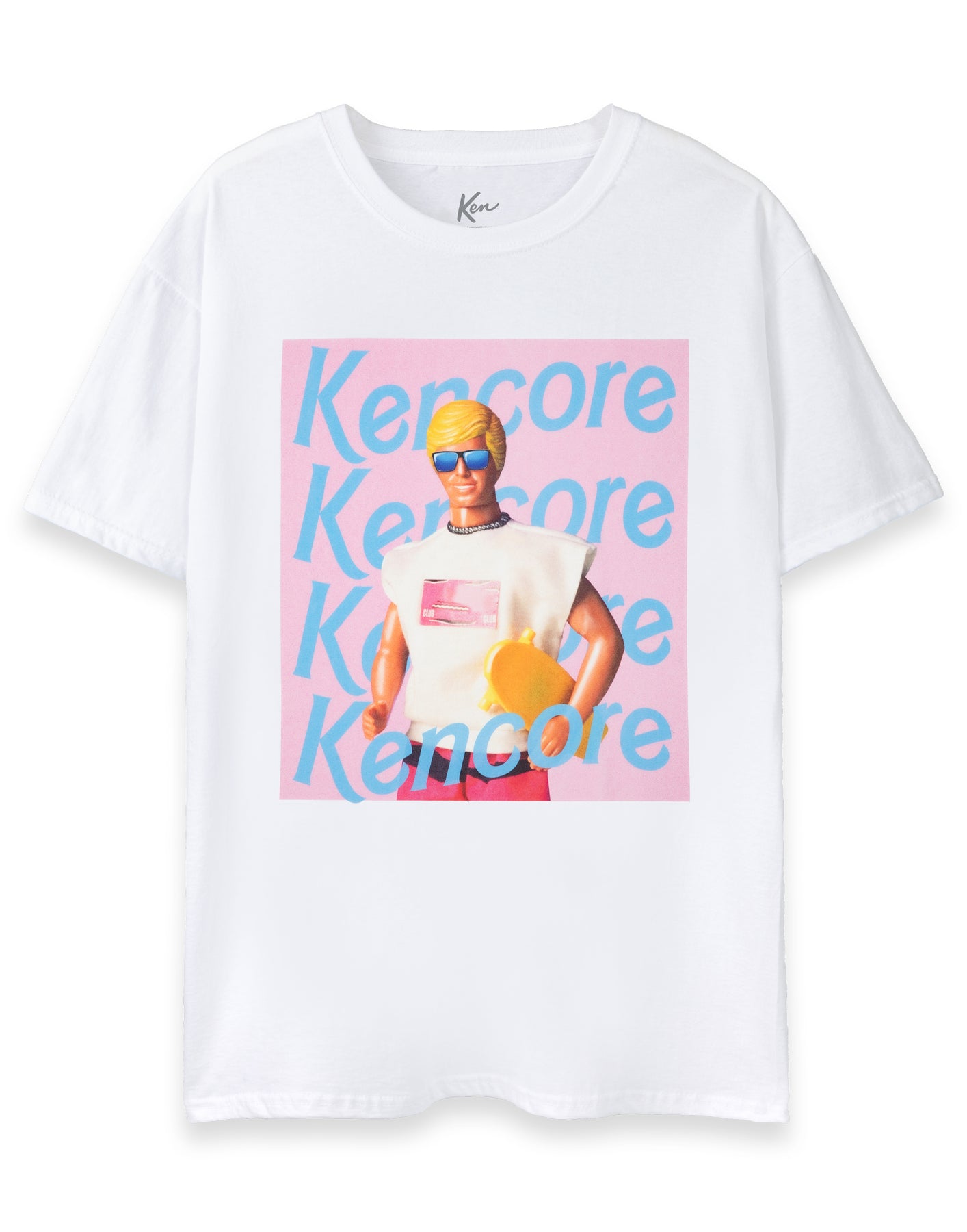 barbie kencore mens white short sleeved t shirt 8475 llurp