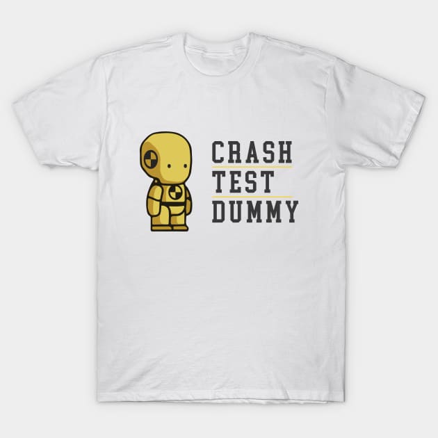 crash test dummy baby yellow safety testman with black dark text and yellow line separated t shirt 6455 npgoq