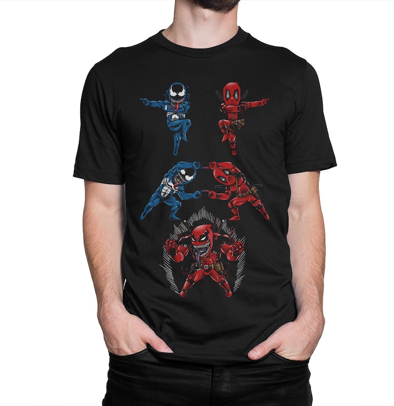 deadpool en venom dance t shirt 7823 a510w