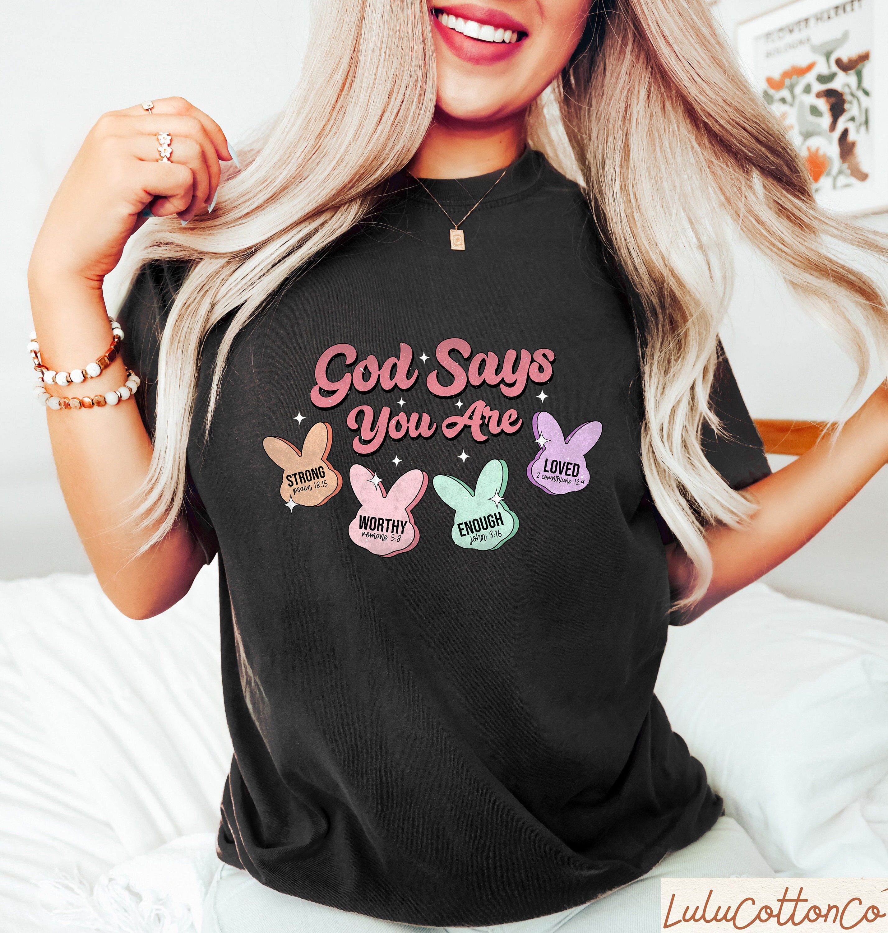easter bunny candy shirt god says you are easter tee easter christian gift 8324 zw3ry