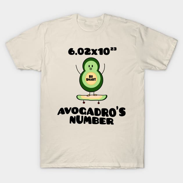 funny chemistry joke avogadros number on skateboard so smart avocado puns t shirt 9711 ipmin