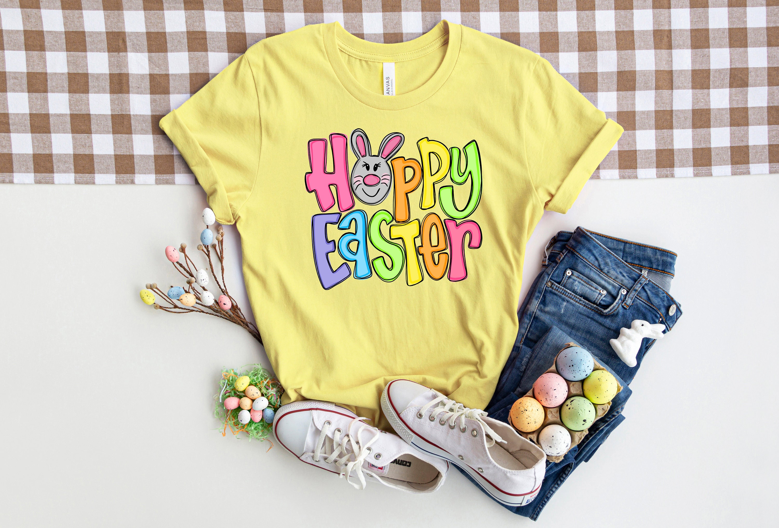 happy easter tee easter shirt easter bunny graphic tee cute easter shirt unisex tee 9280