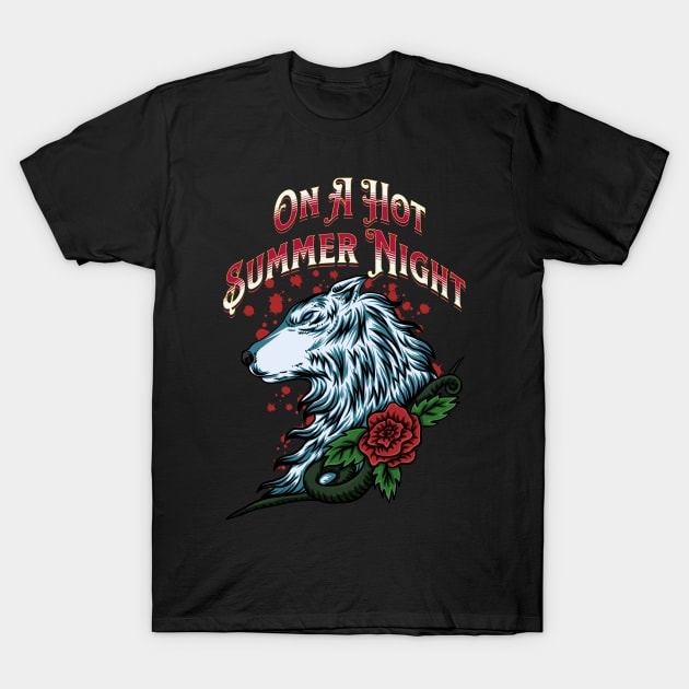 hot summer night wolf %26 rose t shirt 2752 snahl