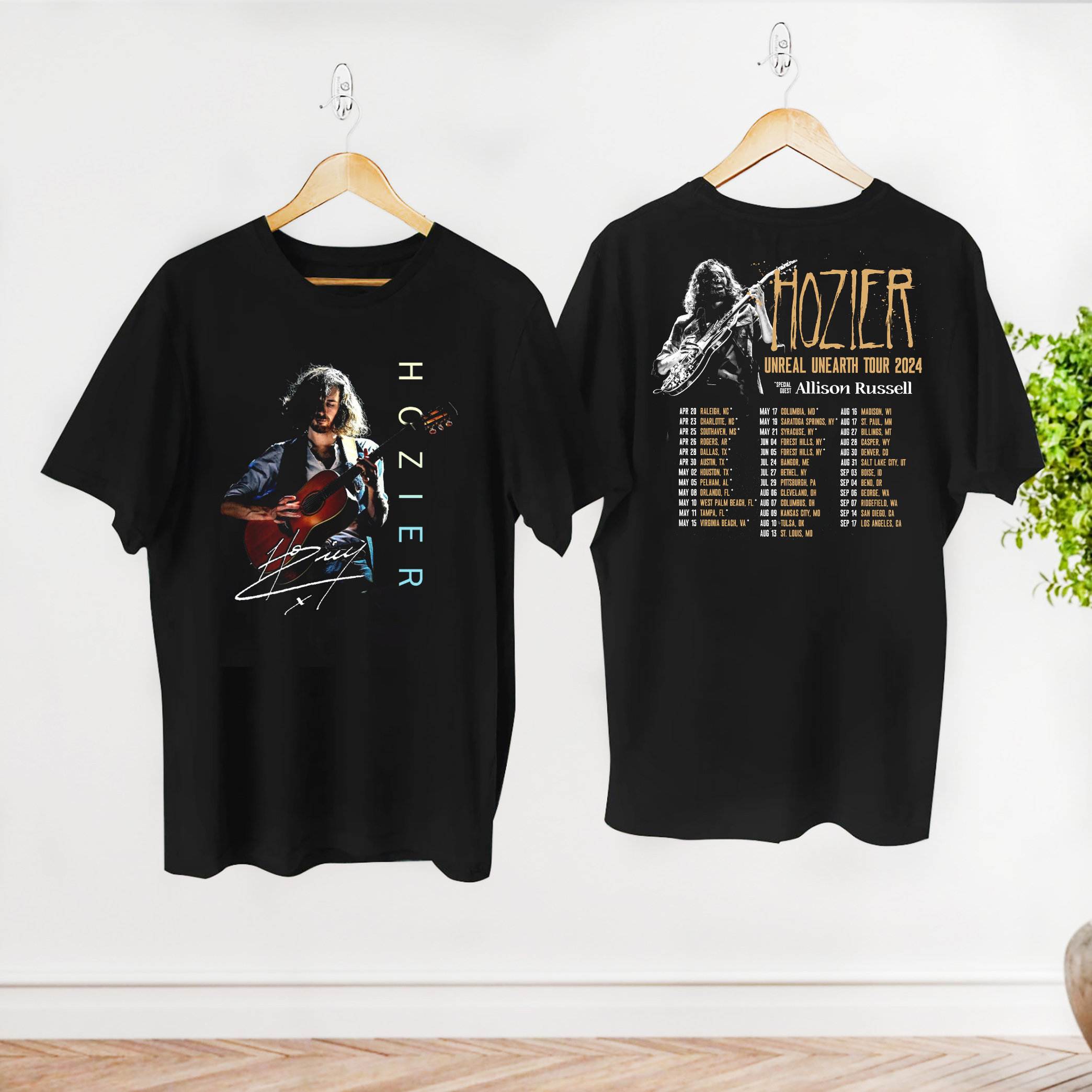 Hozier Unreal Unearth Tour 2024 Shirt, 2024 Hozier Tour Unisex Shirt