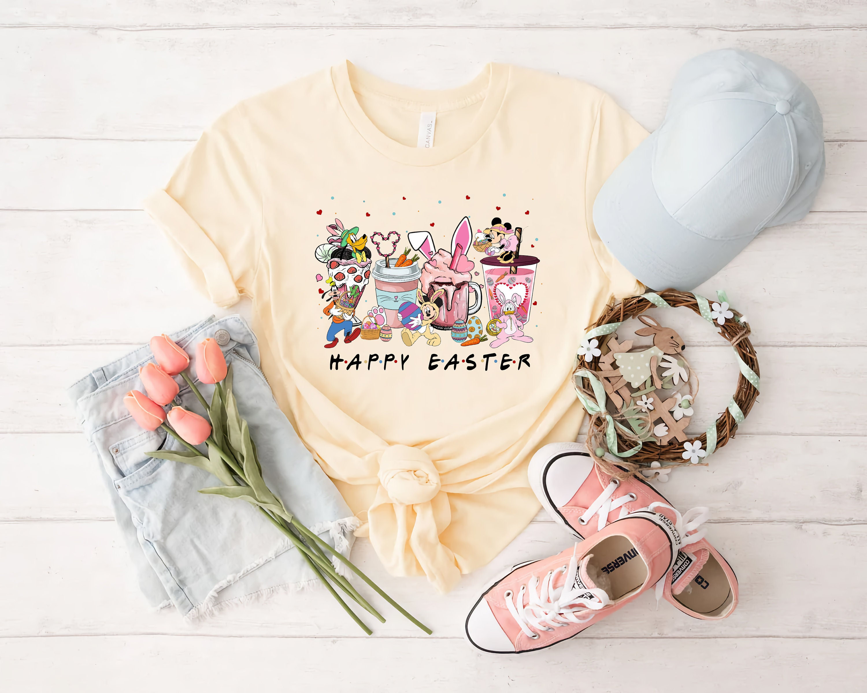 mickey and friends latte easter shirt mickey and friends coffee lover 7820 2mcs4