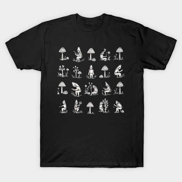 mushroom gnome silhouettes simple joy t shirt 2490 nsrg0