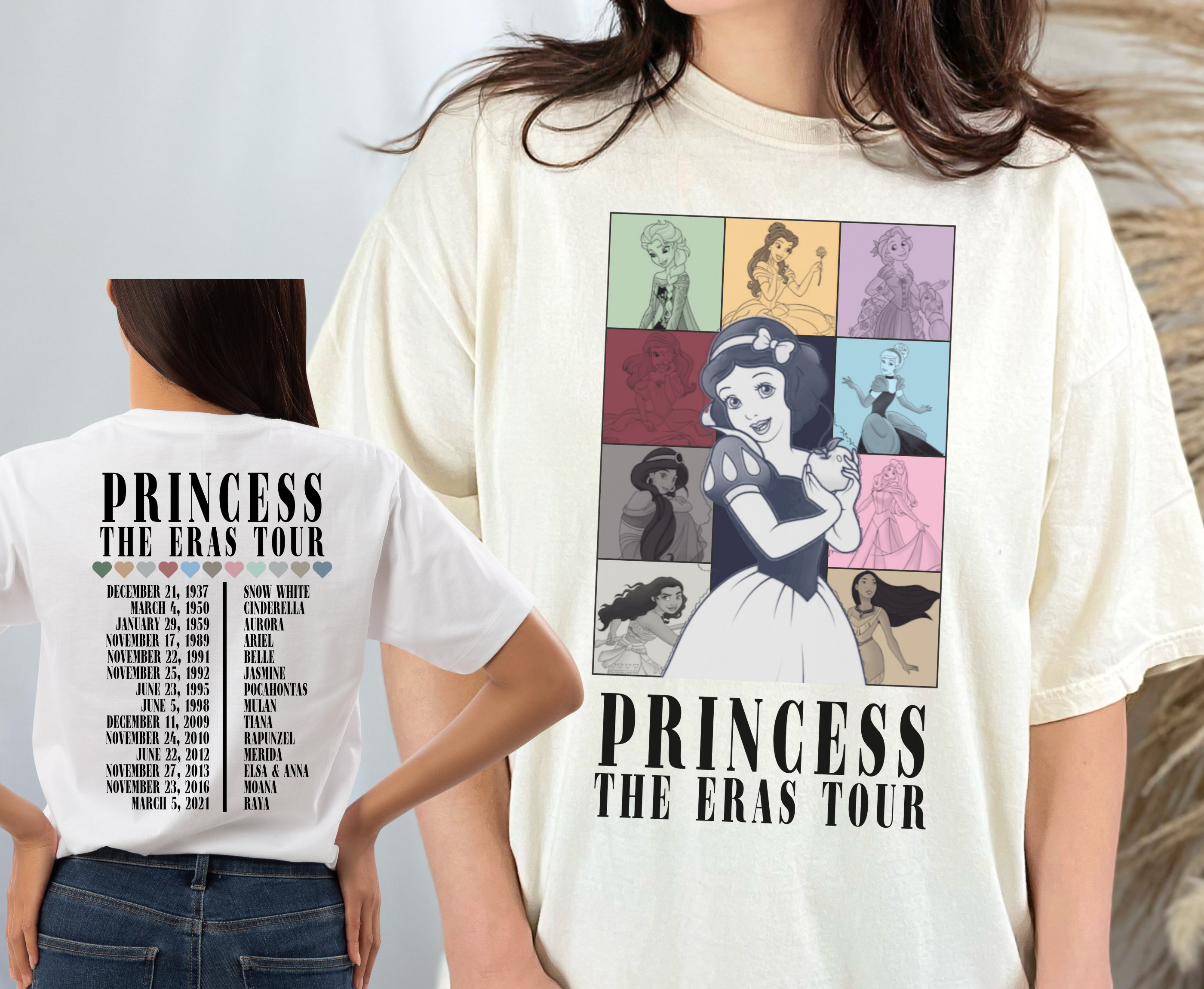 princess eras tour disney princess tour disney princess characters shirt disney girl trip shirt disneyworld shirt retro disney world 2373 fuem1