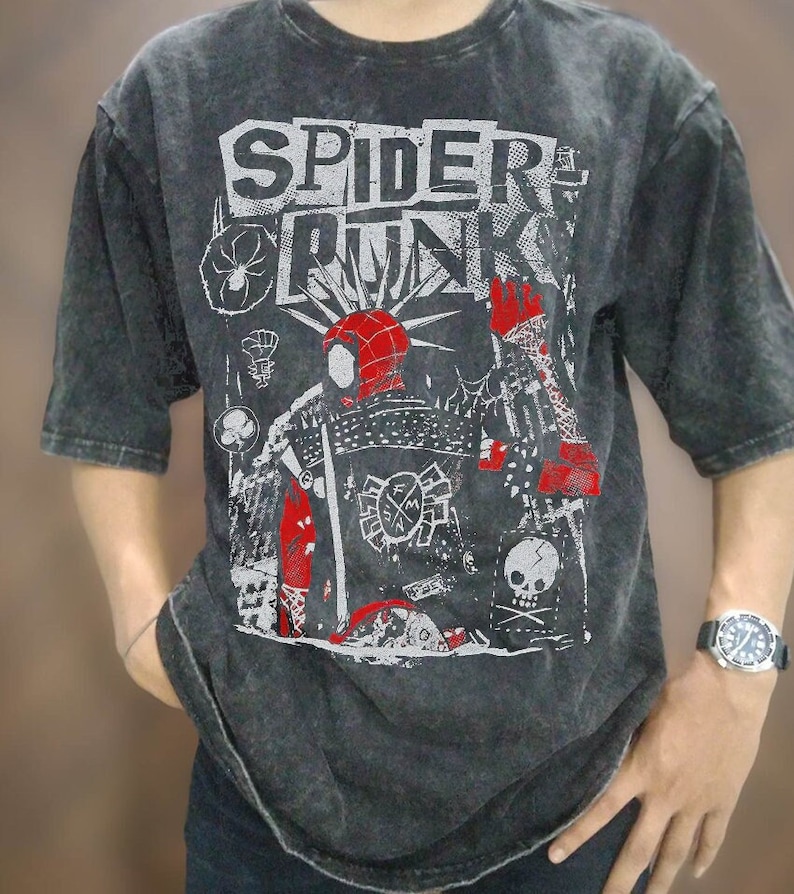 retro spider punk shirt spider man across the spider verse shirt 9544 grmye