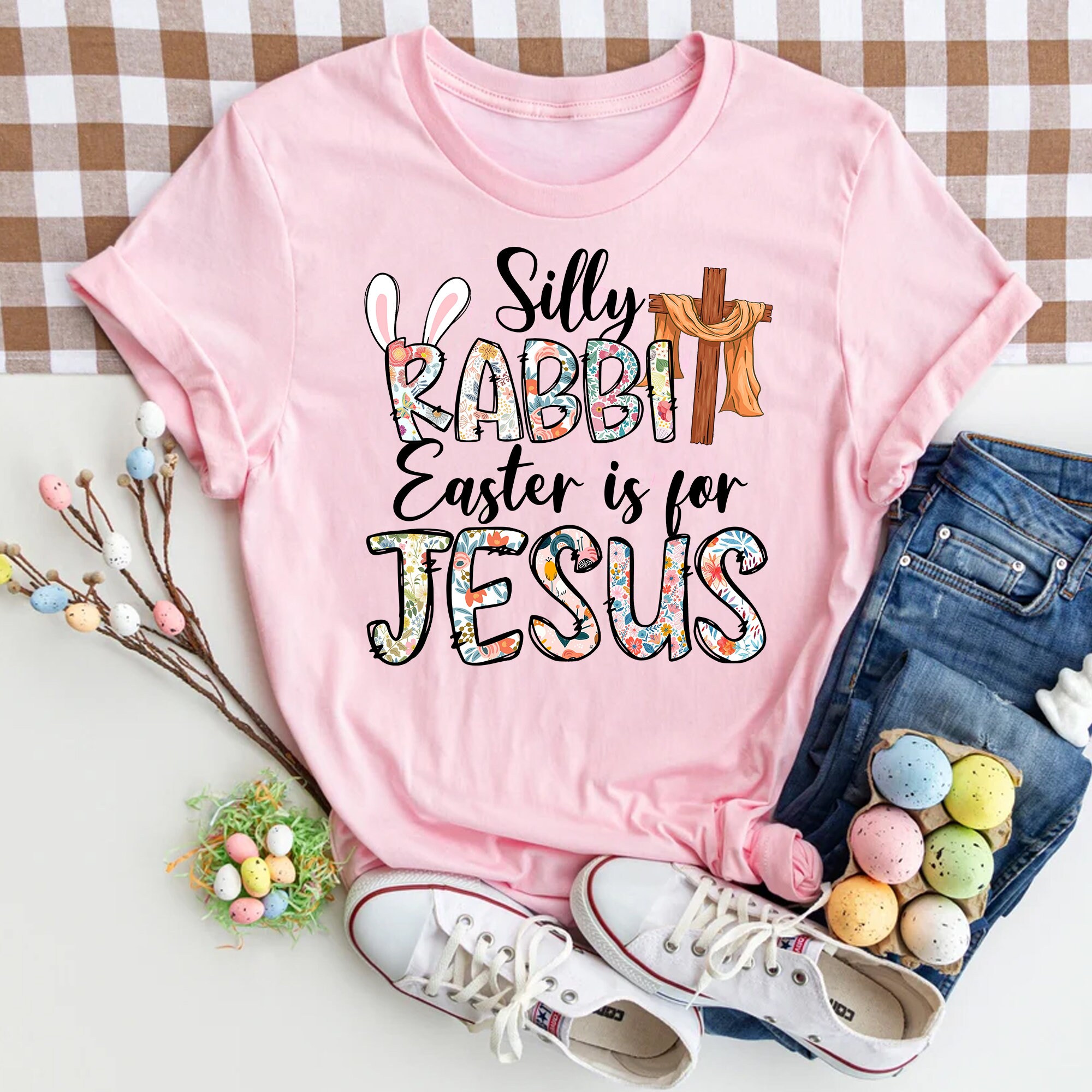 silly rabbit easter is for jesus shirt easter shirts for women 3221 ytw9o