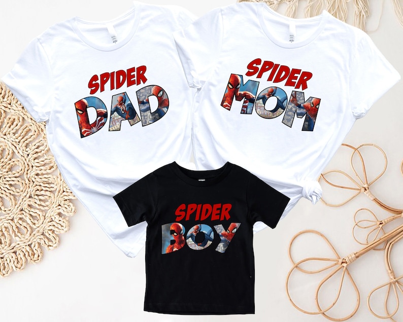 spider family shirts birthday party family shirts disney family shirt 9287 9s9jn