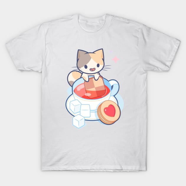 tea time cat t shirt 3169 3piea