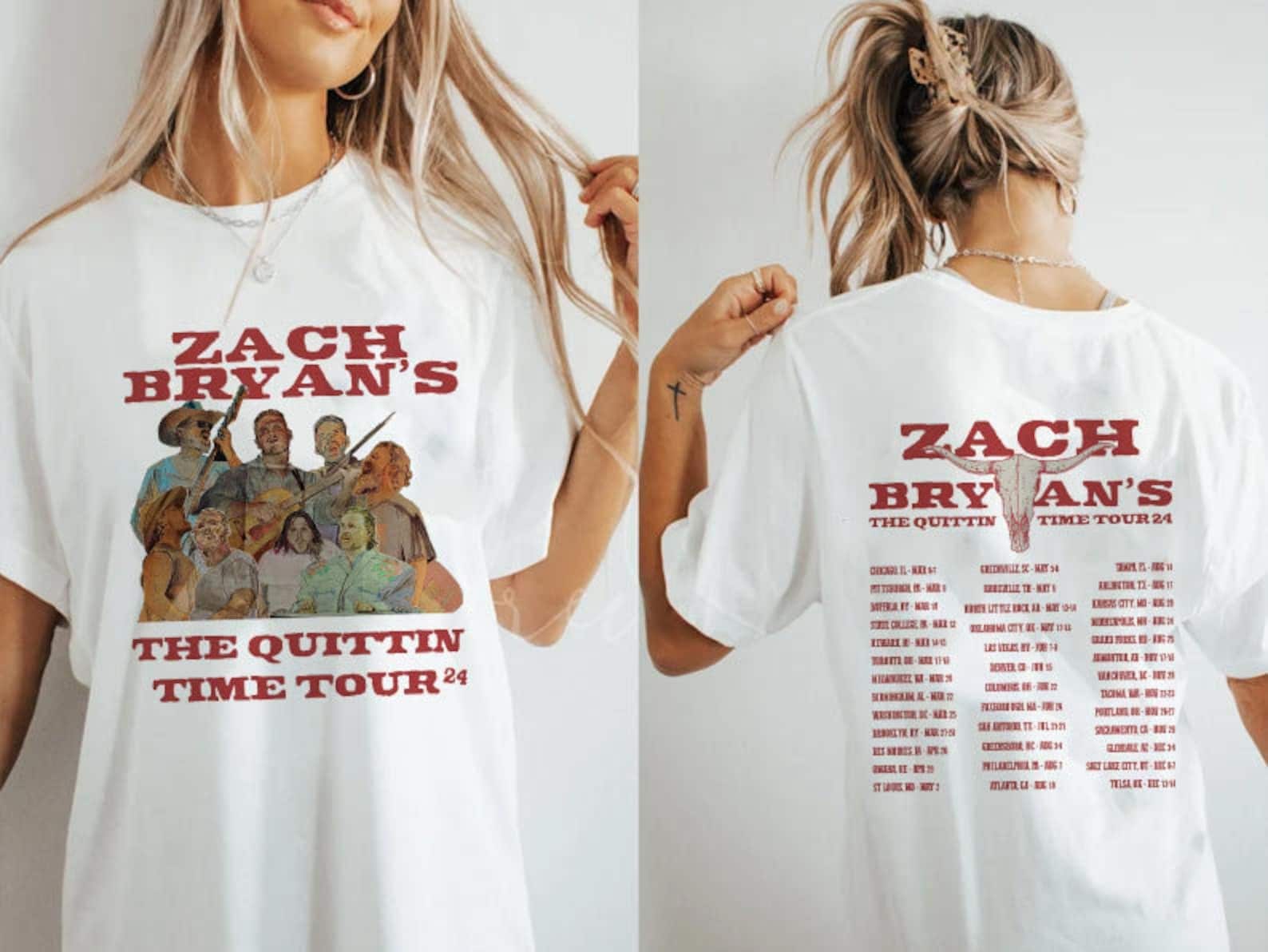 zach bryan the quittin time tour 2024 shirt country music t shirt 7343 gqytz