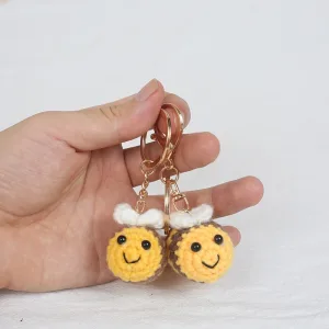 Cute Knitting Bee Keychain Backpack Decoration Accessories Gifts 1