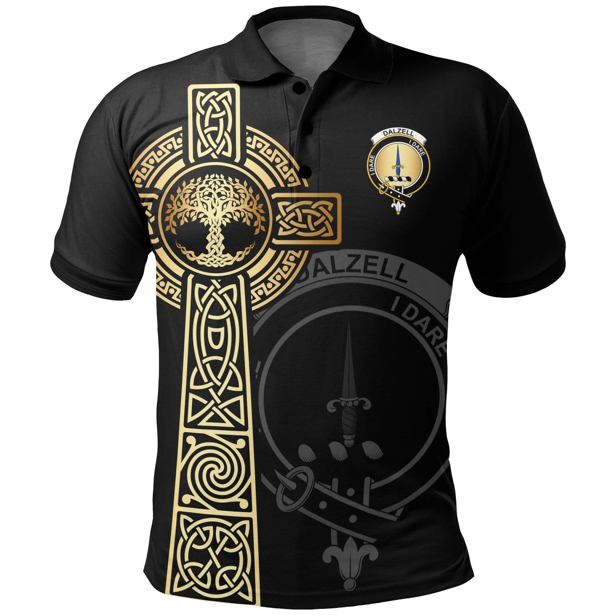 Malcolm (or MacCallum) Clan Unisex Polo Shirt - Celtic Tree Of Life