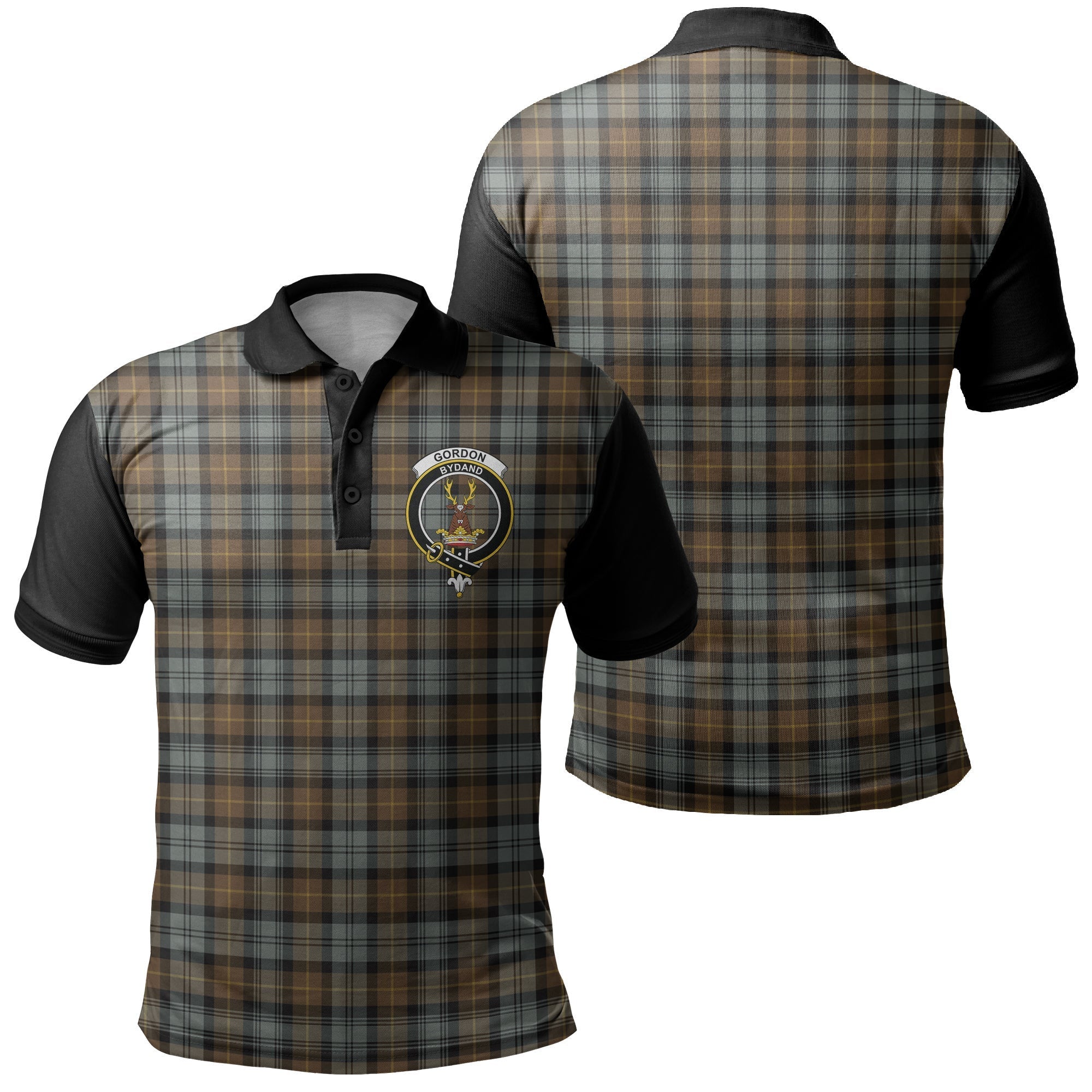 Gordon Modern Tartan Crest Hoodie - Circle Style