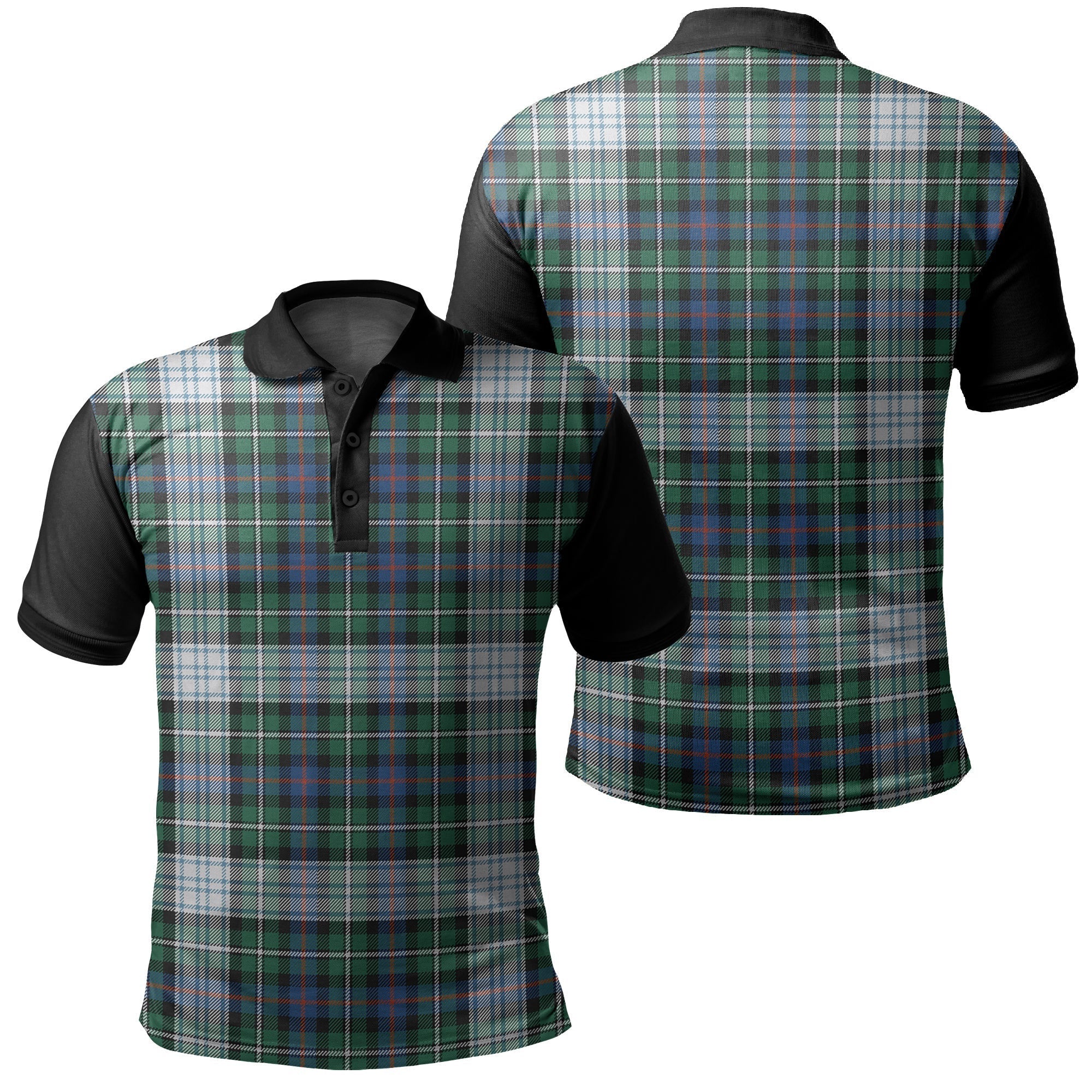 Shaw Ancient Tartan Crest Polo Shirt - Thistle Black Style main image 1