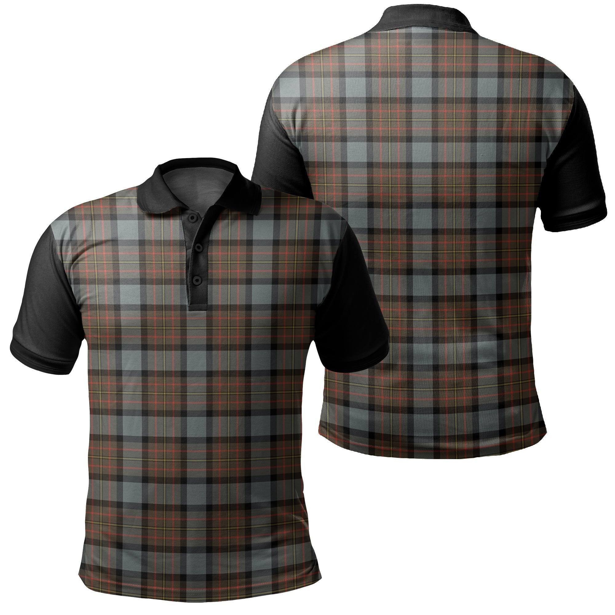 MacKinlay Ancient Tartan Crest Polo Shirt - Thistle Black Style main image 1