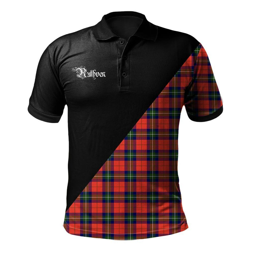 Kerr Modern Clan Polo Shirt, Scottish Tartan Kerr Modern Clans Polo Shirt Military Style