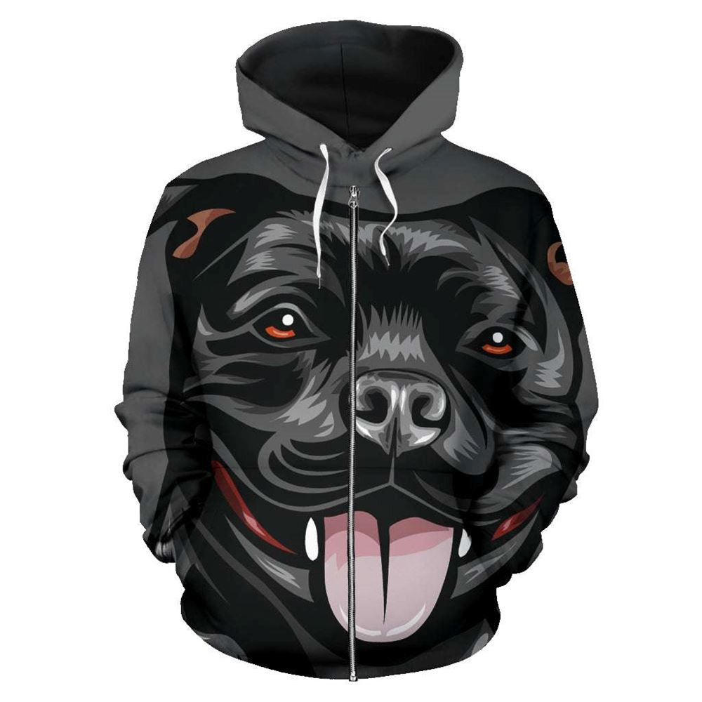Staffy Mom Heart Pet Staffordshire Bull Terrier Chien Maman Sweat à Capuche