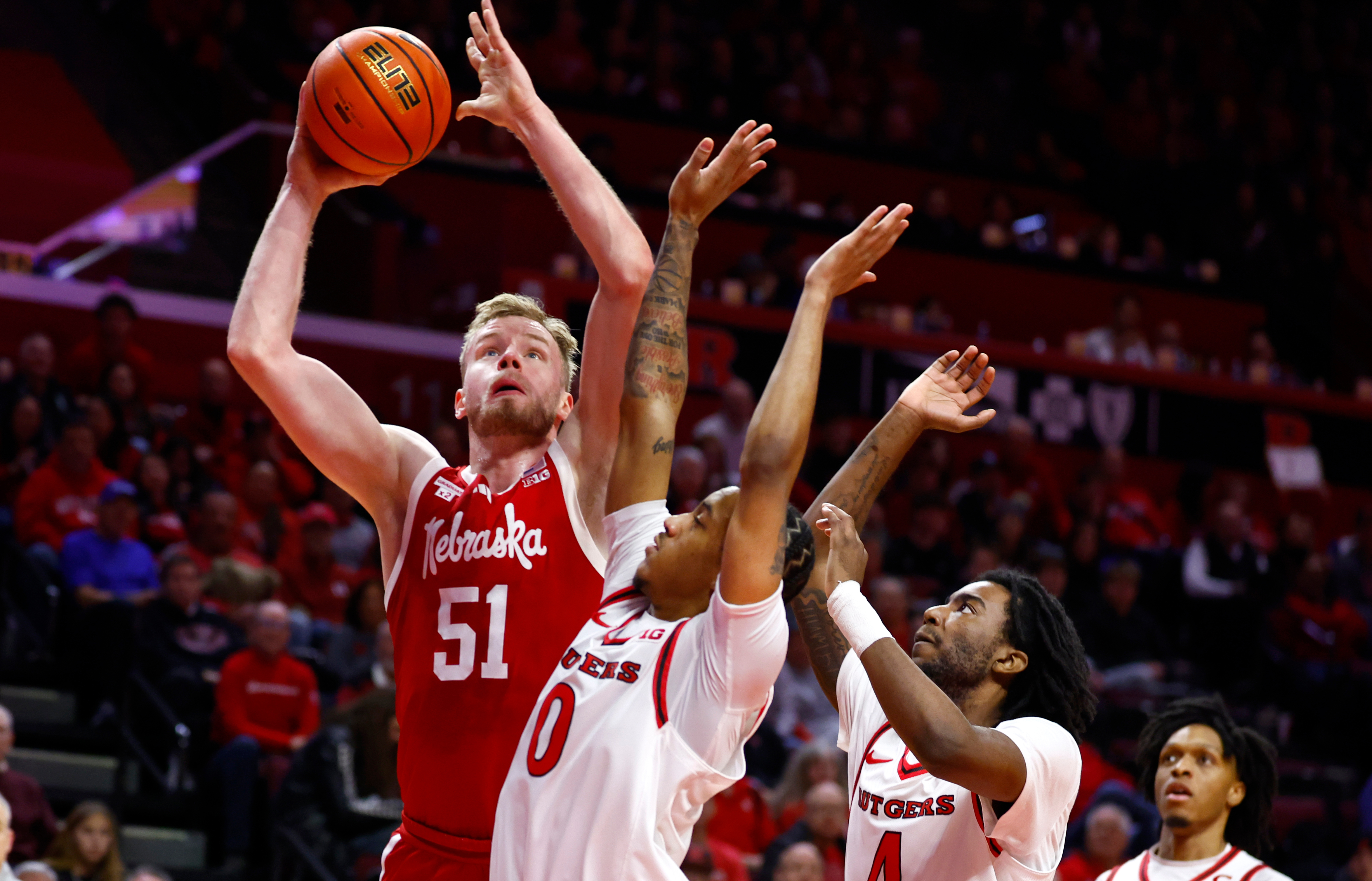 Rienk Mast's 26 points lead No. 9 Nebraska over Rutgers, 80-68