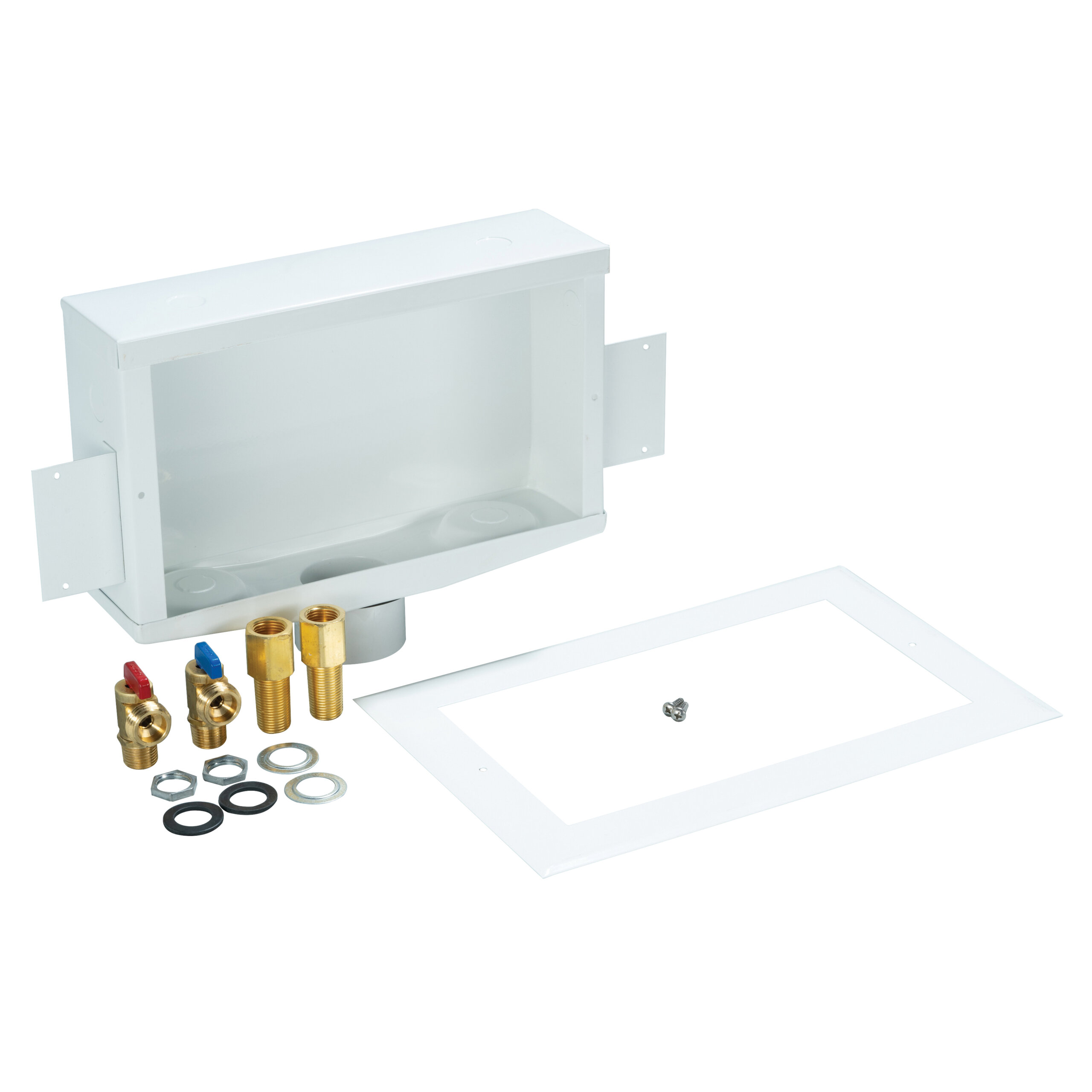 White Powder Coated Washing Machine Outlet Boxes “T” Series