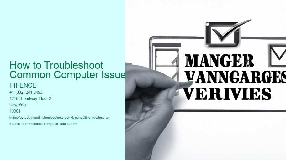 How to Troubleshoot Common Computer Issues