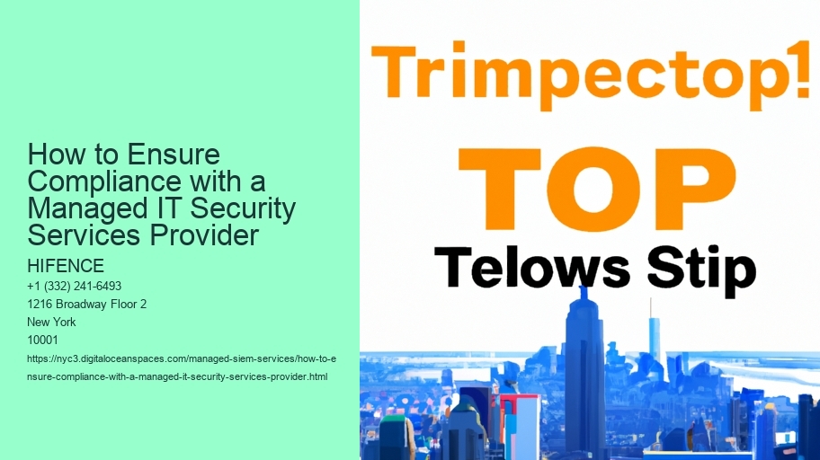 How to Ensure Compliance with a Managed IT Security Services Provider