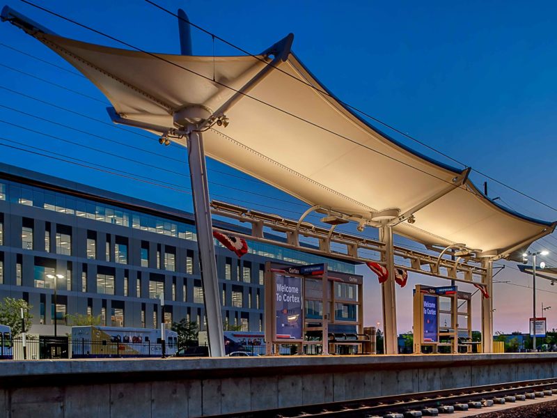 Rendition of the Canopy Metro Stop at Cortex Station
