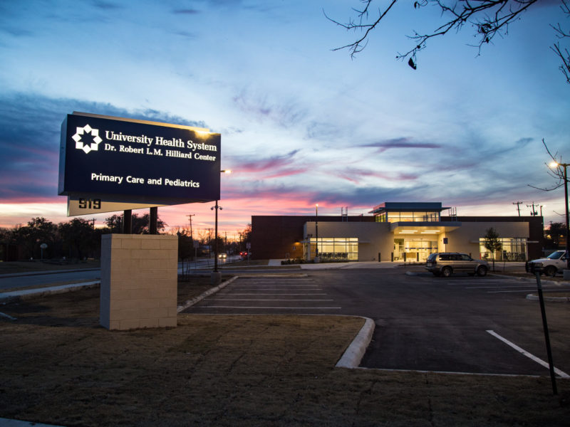 Front of the Dr. Robert L.M. Hilliard Health Center