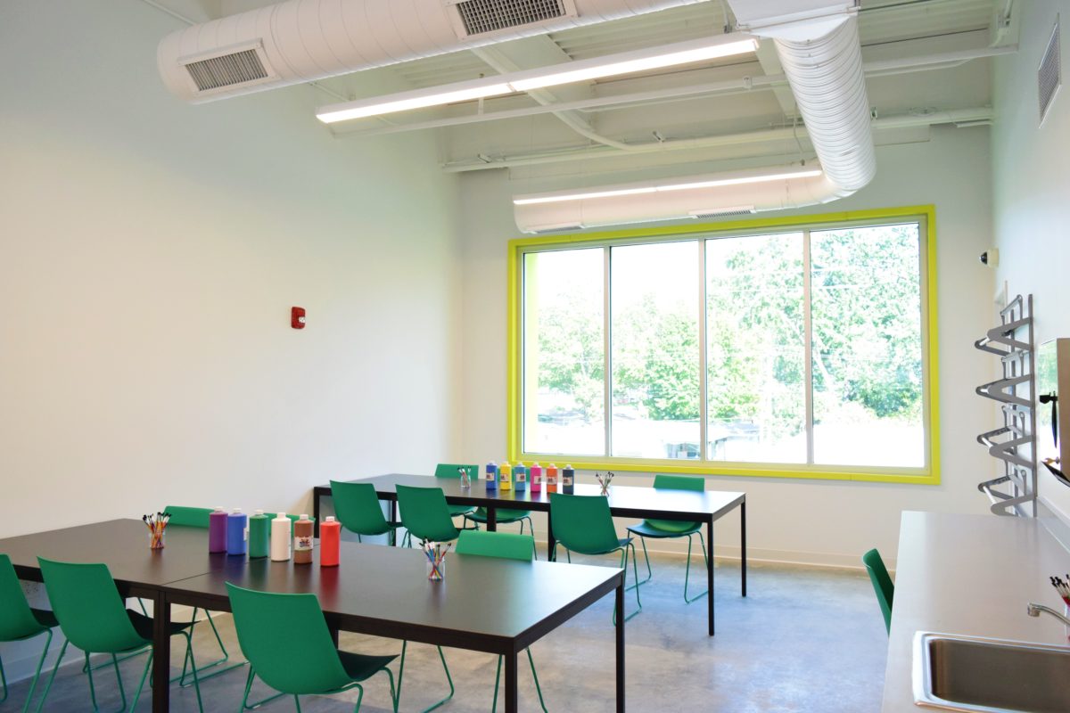 Art classroom in the BGCSTL Teen Center of Excellence