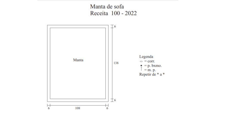 Manta de crochê grafico