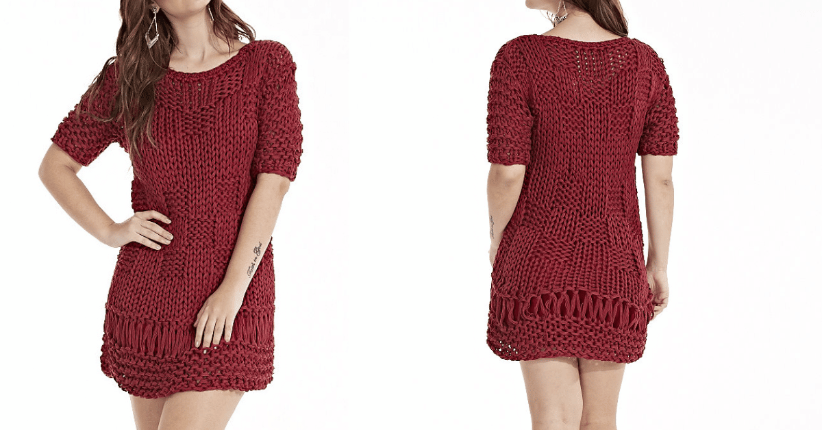 Vestido Quadradinhos Marsala