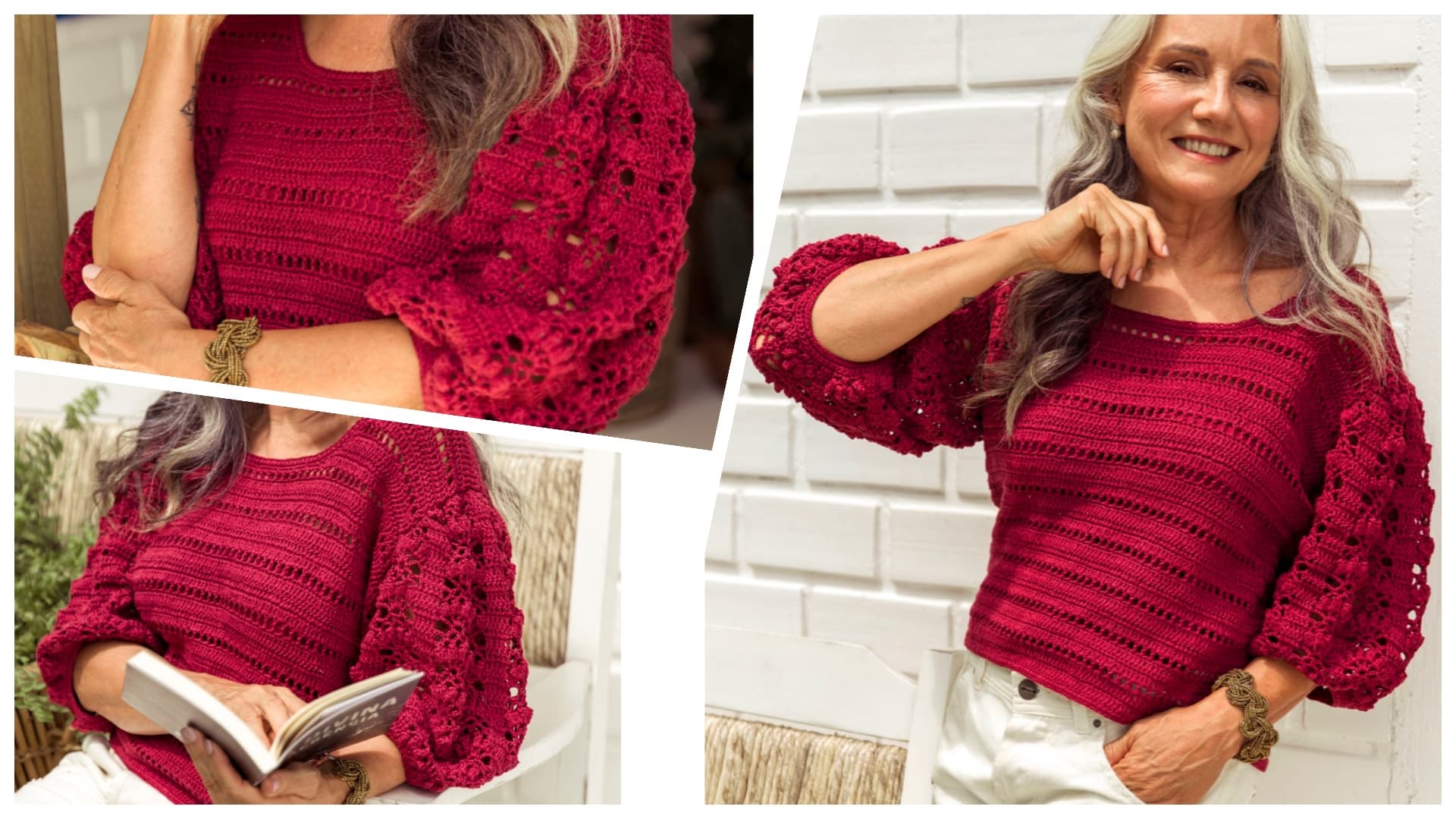 Blusas de crochê feminina: 25 Gráficos dos pontos