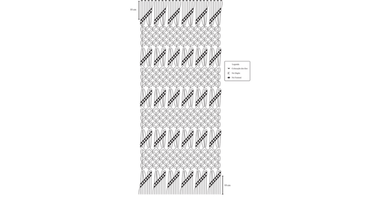 Faça o lindo trilho de mesa em macramê: Passo a passo com gráficos