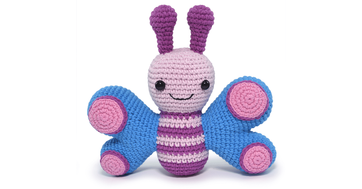 Faça o lindo Amigurumi de Borboleta em Crochê: Passo a passo da receitinha