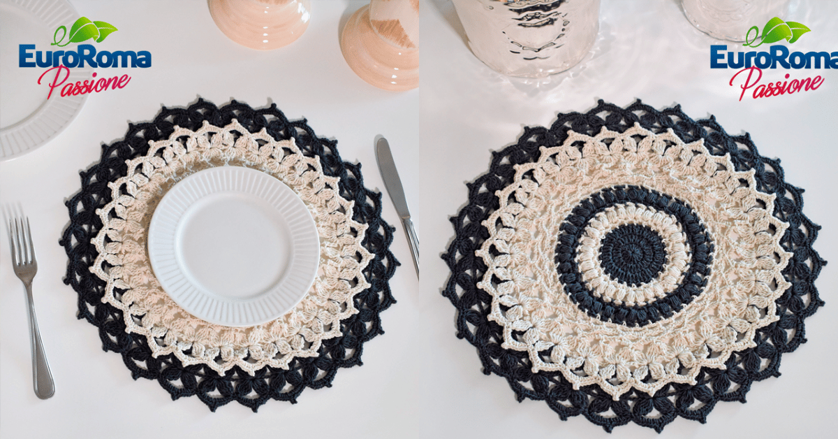 Faça o lindo sousplat elegância em crochê: Passo a passo com gráficos