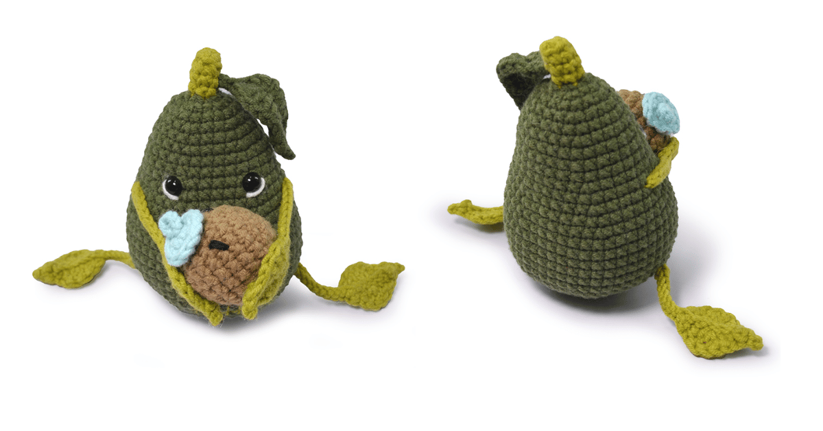 Faça o lindo Amigurumi de Abacate Zaboka em Crochê: Passo a passo da receitinha