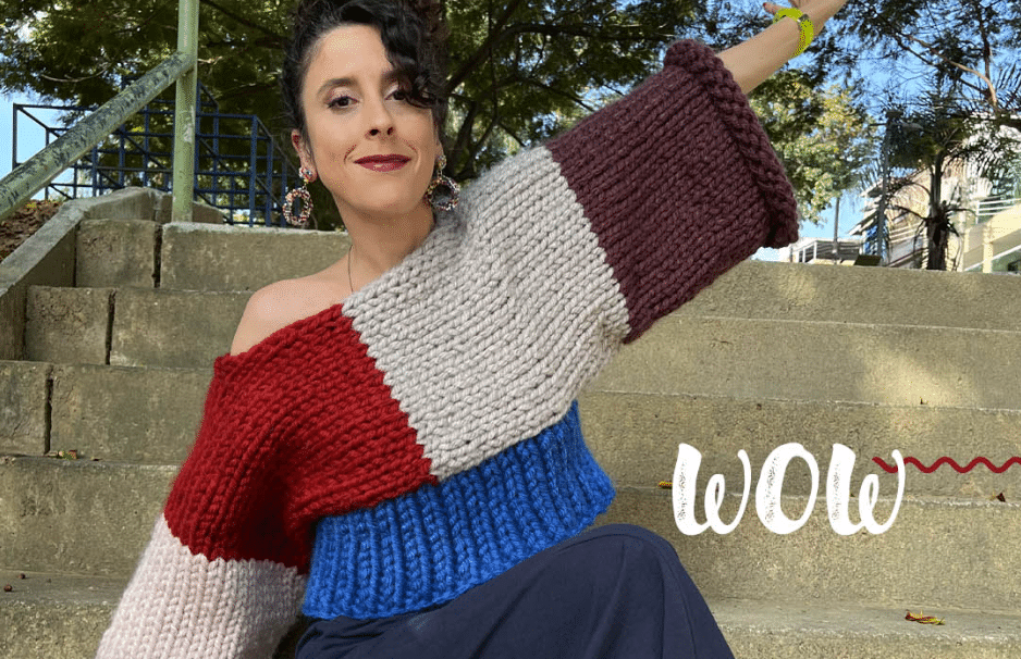 Casaco em tricô no fio Melrose - Se encante com essas cores!