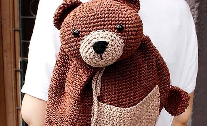 Mochila de Crochê Urso: Veja Como Fazer essa Linda Peça