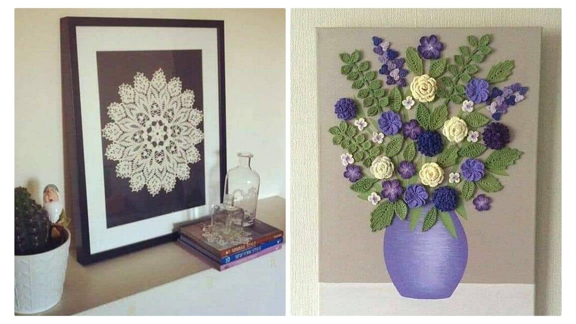 Diy Crochet- Quadros Decorados com Crochê: 60 Idéias Criativas