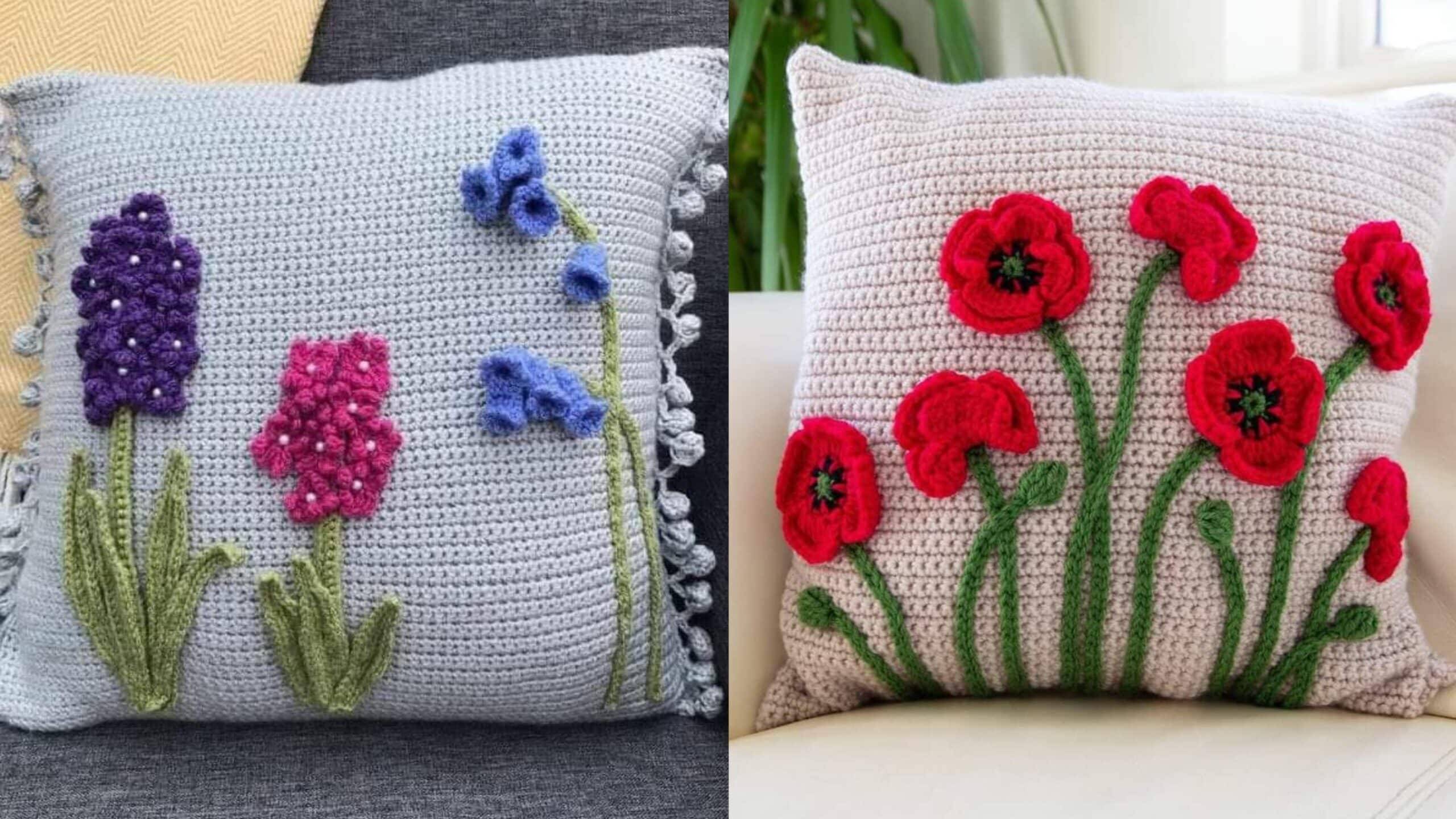 Almofadas com Flores Aplicadas – Inspire se!